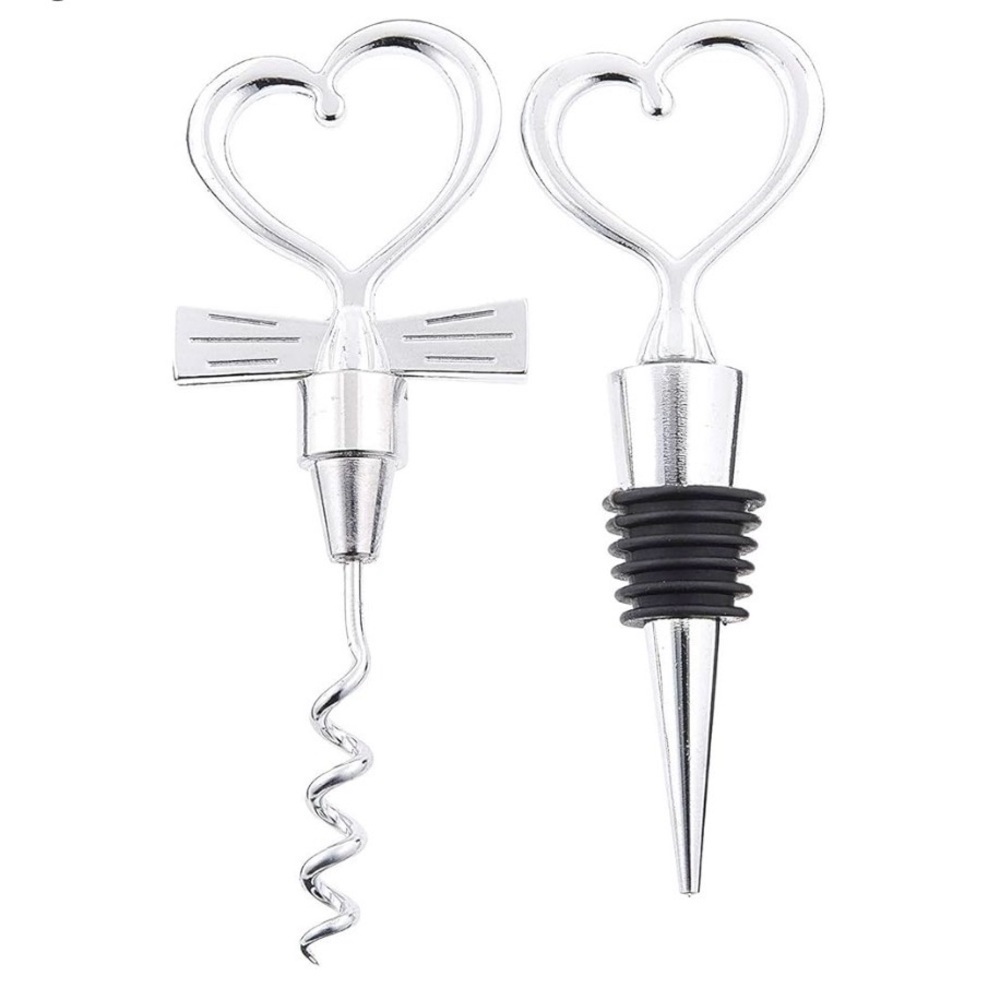 Kate Aspen Wedding Favour Wine Set - Corkscrew and Wine Stopper - Picture 2 of 5